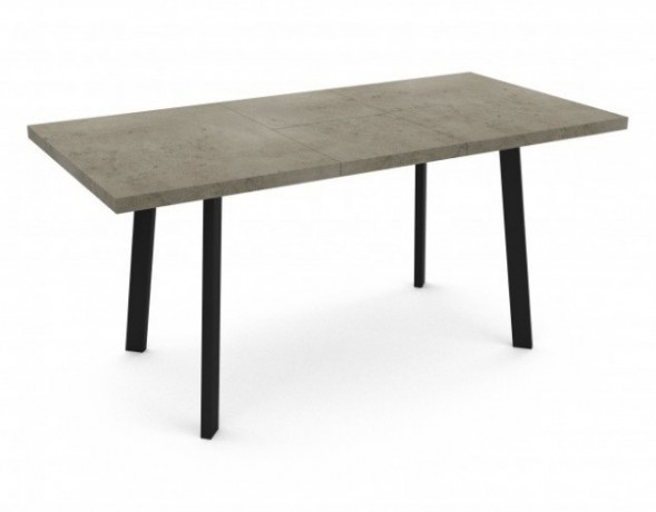 Стол HAGEN 1200 раздвижной, Бетон Светлый/Черный