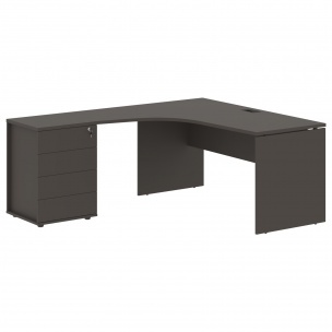 Стол эргономичный с тумбой EDCET 1518(L) 1560х1880х750 EDIS