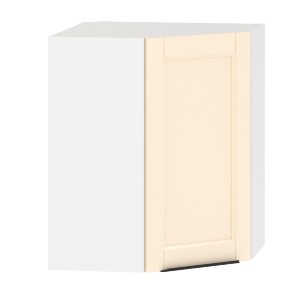 Шкаф угловой навесной с полкой MCHP 6072.1C Бежевый/Белый 600х600х720 SICILIA