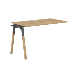 Стол приставной FIST 1167 Белый Премиум/Белый-Бук 1180х670х733 FORTA