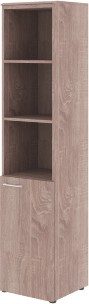 Шкаф колонка с глухой малой дверью (R) и топом WHC 42.5(R) Дуб Сонома 432х432х1949 WAVE