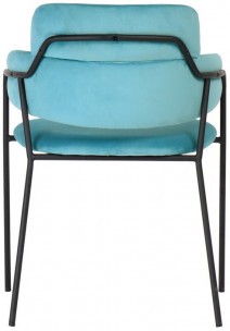 Стул Napoli светло-бирюзовый с черными ножками