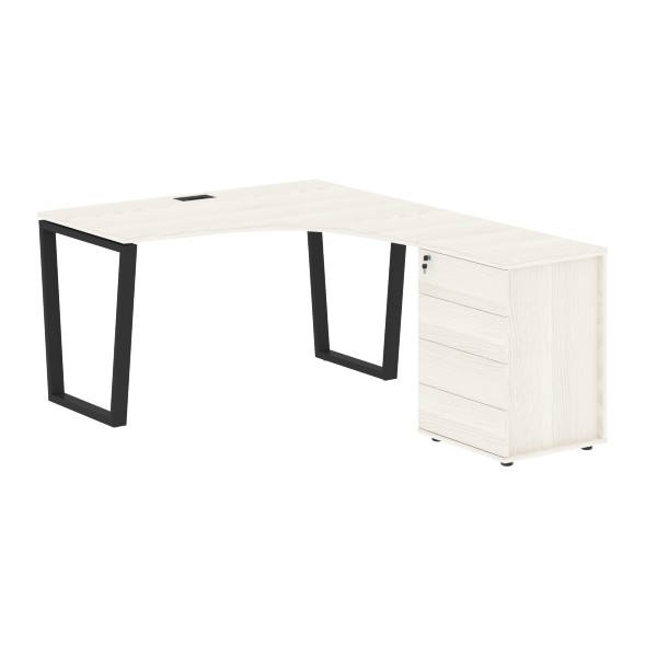 Стол эргономичный с тумбой EVCET 1318(R) 1360х1880х750 EDIS