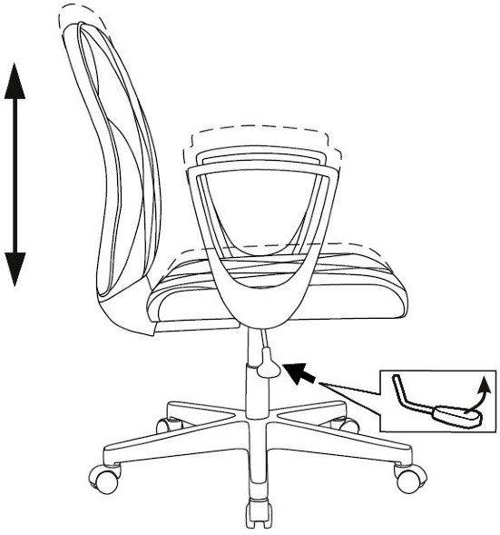 Кресло Бюрократ CH-W327 слоновая кость OR-10 эко.кожа крестов. пластик пластик белый