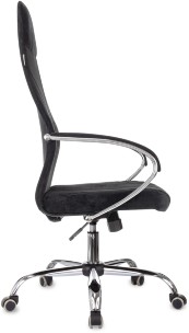 Кресло руководителя Бюрократ CH-610SL черный Light-20 крестов. металл хром