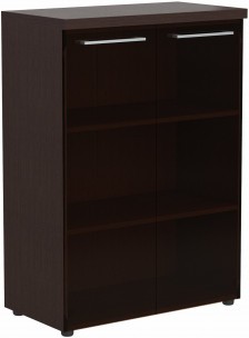 Шкаф со стеклянными дверьми и топом AMC 85.7 Венге Магия 850х456х1200