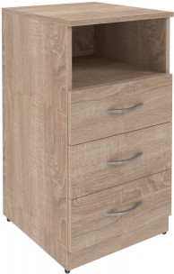 Тумба приставная SC-3D.1A Дуб Сонома светлый 407х450х760 SIMPLE