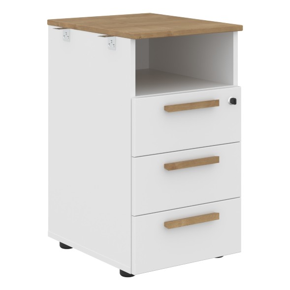 Тумба приставная FLC-3D.1A Белый премиум 408х504х733 FORTA